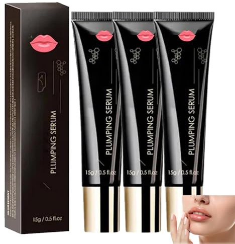 Elycura Lip Booster Serum, Elycura Plumpy Lippen-Booster, Natürliches Lippenpflege Öl mit Kollagen und Hyaluronsäure, Tag- und Nachtpflege, Feuchtigkeitsspendender Lippenöl mit Boosting-Effekt (3PC)