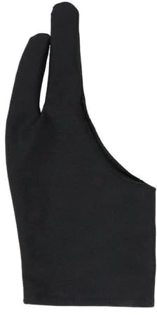 Two Finger Anti-fouling Glove for Artist Drawing/Pen Graphic Tablet Pad Black UK