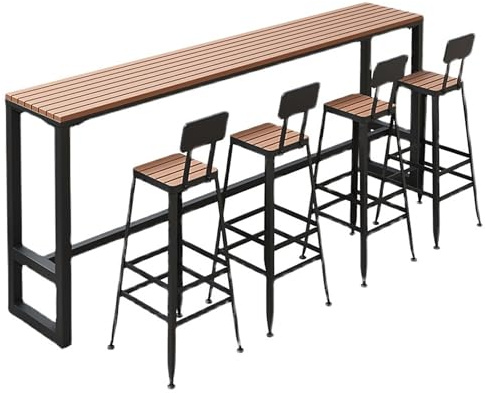 Modern industriell smal barbordsdiskhöjd matenhet för hem kök bistro och balkong 15,78 x 300 cm inga pallar krävs snygg och platsbesparande
