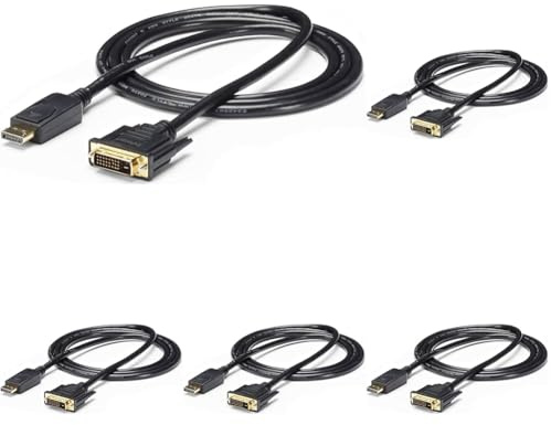 StarTech.com 6ft (1.8m) DisplayPort to DVI Cable, DP to DVI-D Video Adapter Converter Cable, Replacement for DP2DVIMM6 (Pack of 5)