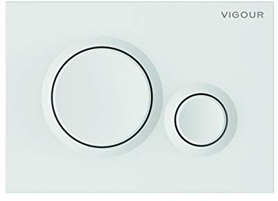 VIGOUR Betätigungsplatte DON weiss für 2-Mengen-Spültechnik V1DON