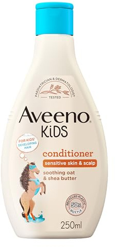 Aveeno Baby Kids Conditioner 250ml | Enriched with Soothing Oat & Shea Butter | Hair Conditioner for Children Developed for Your Little Superhero | Childrens Toiletries Sets