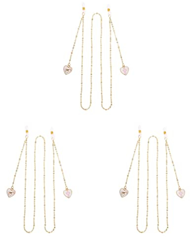 SOIMISS 3stücke Herzförmige Brillen Kette Mit Kreuz Strap Für Sonnenbrillen Und Brillen Langlebig Und Für Und Outdoor-aktivitäten
