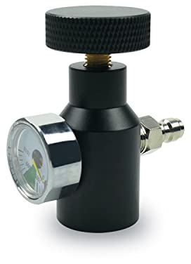 SZRKRLA Paintball Co2 Adattatore Serbatoio Aria compressa Stazione di riempimento Interruttore remoto ASA Adattatore con Calibro 3000psi Nero