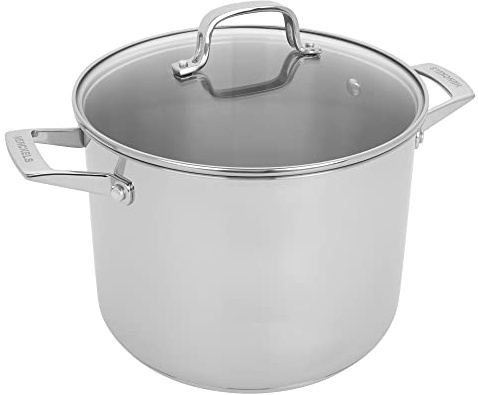 HENCKELS Pasta Pot with Lid and Strainers, 8.5-qt, Stainless Steel