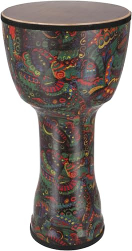 GURU SHOP Farbige Djembe/Holztrommel/Percussion Rhythmus Klang Instrument - Motiv 1/47 cm