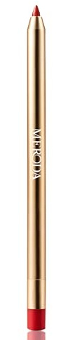 MERODA® Signature Luscious Red [WASSERFEST] - Lip Pencil Feuchtigkeitsspendend & Langhaltend - Lippenkonturenstift Deckend & Vegan - Nude Lip Liner mit Minispitzer - Lipliner verschiedene Töne