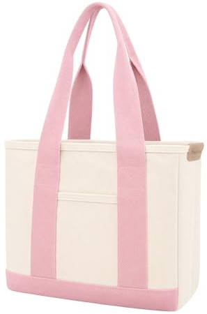 TeeYee Damen Mittelgroß Handtasche Canvas Satchel Tote Bag Schultertasche | Shopper für Bücher,Handbag für Alltag Arbeit,Einkaufstasche für Mädchen