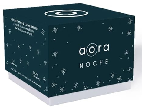 AORA Noche - Cápsulas para Dormir 30 unidades | Sueño Profundo y Reparador | Antioxidante y Antiedad Natural | Azafrán, Valeriana, Vitamina B6 y Resveratrol