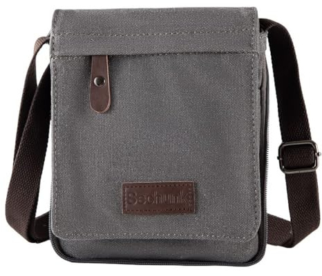 Sechunk Kleine Umhängetasche aus Segeltuch im Vintage-Stil für Herren & Damen,für Outdoor,Camping,Reisen,Arbeiten,täglicher Gebrauch