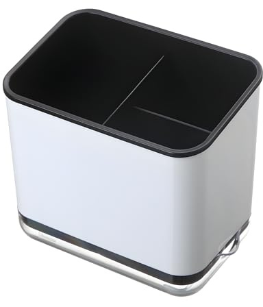 JAMAKALA Cutlery Drainer for Sink, Kitchen Utensil Holder and Compartment Organiser (Black)