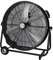 Tarrington House Windmaschine WM6120, Metall/Aluminium, Ø 60 cm, 3 Geschwindigkeiten, 2 Räder, 120 W, schwarz