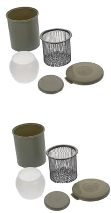 SEWACC 2pièces Seau De Lavage pour Pinceaux avec Filtre Inoxydable Bac De Nettoyage pour Artistes Pratique pour Peinture à Huile Et Aquarelle