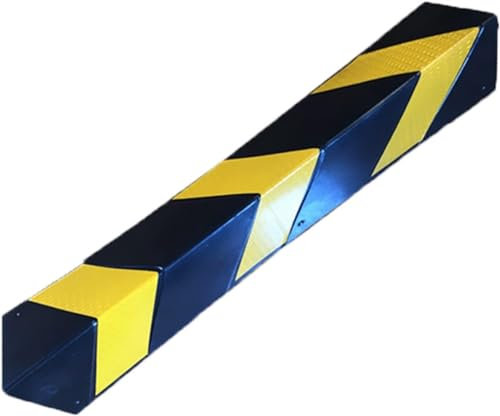 LNNW Protector reflectante de borde de pared, goma protectora de pared de garaje, estacionamiento y almacén, tira amarilla reflectante para la Protección de Las Columnas de Garaje y Apa(Black+yellow-1