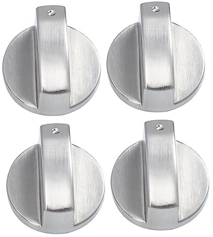 Homoyoyo Ersatz Herdknöpfe 4 Stück Aus Metall Zinklegierung Herd Brenner Bedienknöpfe Für Elektroherd Einfach Zu Montieren Hitzebeständig Kompatibel Mit 8mm Herdventilen Für Küchenherde