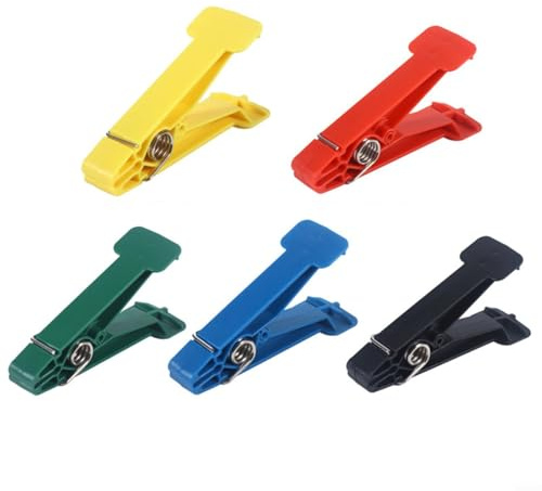 Gettimore Lot de 5 pinces graduées, 5 niveaux de résistance, renforcement des doigts avec ressorts métalliques pour exercer les doigts, pinces de rééducation
