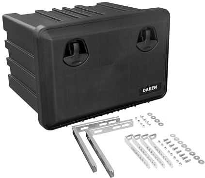 Daken J071 + inkl. L-Halter VHL451, Werkzeugkasten, Stauboxen, Staukasten LKW, Unterflurbox, 600 x 416 x 458 mm, ca. 71,5 Liter, Edelstahlhaus GmbH