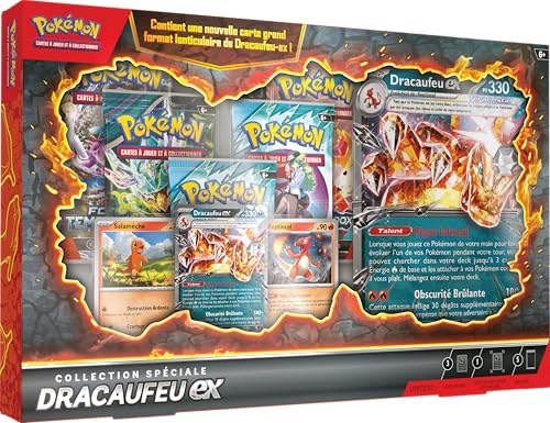 Pokémon : Pokémon TCG Charizard Special Collection (1 briljant kampanjkort, 2 glänsande kort, 1 stort linsformat kort och 5 booster)