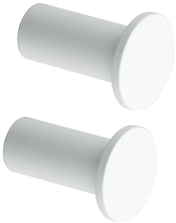 SAYAYO Gancho Pared, Colgador Toalla Baño Blanco, Ganchos para Abrigos SUS304 Acero inoxidable Ganchos de Pared para Atornillar Ganchos para Baño, Cocina, Dormitorio, 2 Piezas