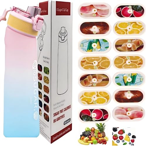 700ml Sportflasche, 14 Aromakapseln, auslaufsicher, hitze-/kältebeständig
