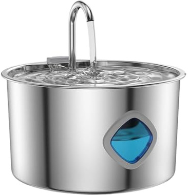 Fuente para Gatos | Dispensador de Agua para Gatos de 3.2L y para Perros | Alimentador Automático de Acero Inoxidable para Mascotas de Diferentes Tamaños en el Hogar