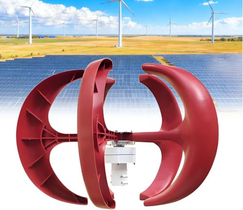 WTRYRN Aerogenerador de Eje Vertical de 5 Palas Tipo Linterna, para Equipos de monitoreo, alumbrado público, Barcos y Plataformas Marinas. Red-24V