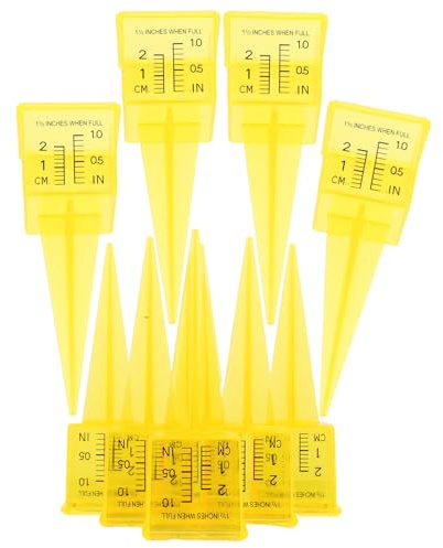 Angoily Pluviometro da Giardino 15 Pollici Set 9 Pezzi Misuratore di Pioggia per Esterni Resistente alle Intemperie Tazze di Raccolta per Irrigatori Strumento Portatile per Prato e