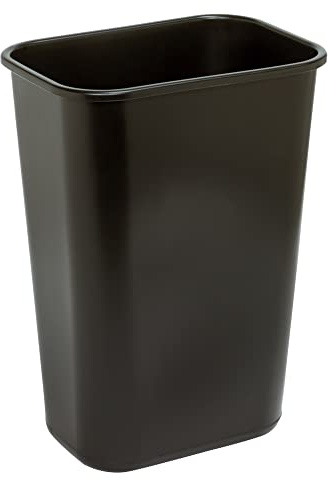 Office Depot Wastebasket, 10.25 Gallons, 20 1/2in.H x 15 1/2in.W x 11 1/2in.D, Black, WB0196