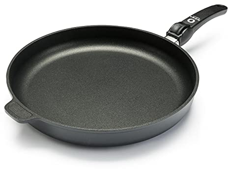 NOWA Aluguss Bratpfanne (32 cm Ø) - Antihaftbeschichtete Pfanne (4,5 cm Innenhöhe) mit abnehmbarem Griff für alle Herdarten – backofen- & induktionsgeeignet