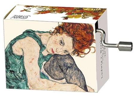 Fridolin Spieluhr/Music Box Beethoven - Für Elise, Egon Schiele - Sitzende Frau mit gebeugtem Knie