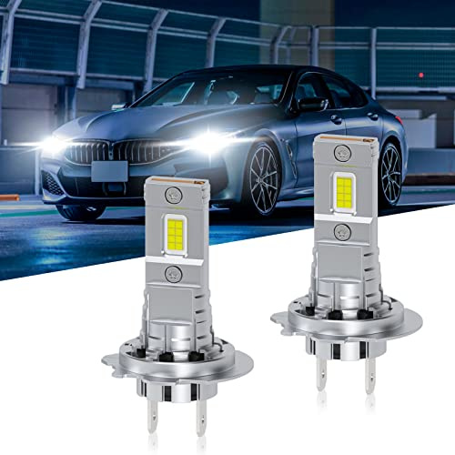 OPL5 Ampoules H7 LED pour Voiture et Moto 72W 12000LM Super Lumineux 6500K Blanc Anti Erreur Tout-en-Un Kit de Conversion H7 Phares Plug and Play, pour Rechange pour Lampes Halogènes et Xenon (2PCS)