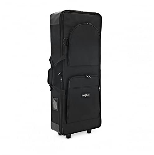 Lightweight Keyboard Case with Wheels 61 Key by Gear4music