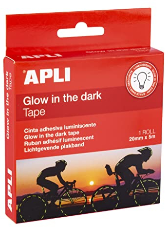 APLI 19235 - Leuchtendes Klebeband, leuchtet im Dunkeln, Signage- und Sicherheitsrolle, 20 mm x 5 m
