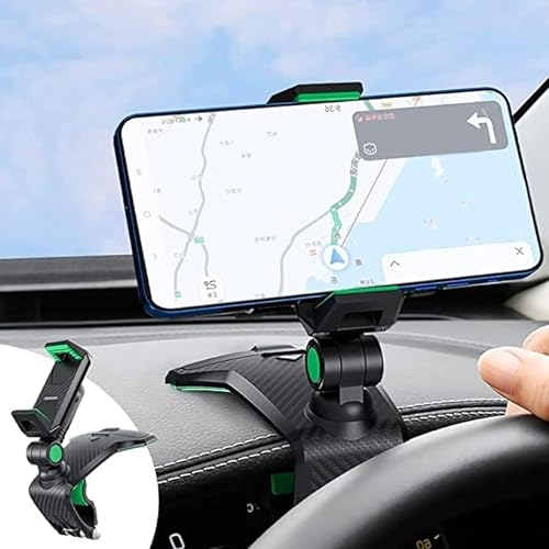 OUBELI Supporto per Telefono per Auto,Nuovo 2023 Supporto Multifunzione per Cruscotto Auto Specchietto Retrovisore con Clip a Molla Regolabile a 360°, Adatto per tutti gli smartphone da 3 a 7 Pollici