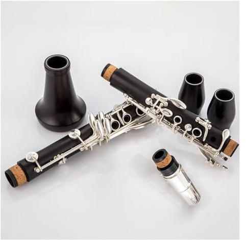 Klarinette Instrument Klarinette Mit 17 Tasten, B-Ton-Klarinette, Ebenholzrohrkörper, Versilberte Kupfertasten, Klarinette Mit Aufbewahrungskoffer