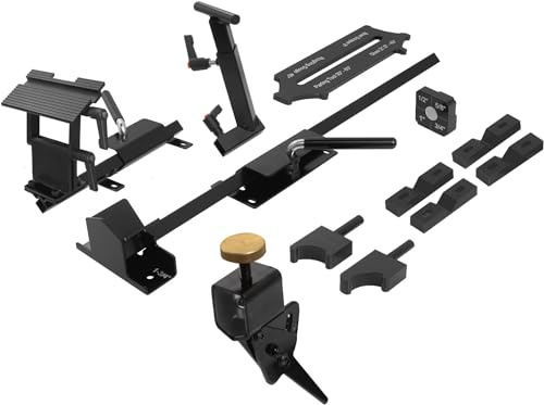 Peachtree Woodworking Supply Pro Grind Schärfsystem für 15,2 cm große Schleifmaschinen zum Schärfen von Drehmaschinen, Drehwerkzeugen, Meißeln, Spießen, Schüsselspindelmulden • Inklusive Setup-Blöcke
