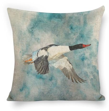 Icotoibabie Mallard Duck Decor Throw Pillow Cover 18×18 Inch, Pillows Without Stuffed Animals, for Sofa Car Beach Bedroom Cushion Cover