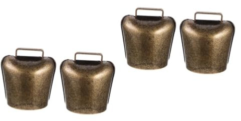 Alipis 4 Stück Ziegenzubehör hängende Glockenornamente Laute Glocke Nutztier Glocke Anti-verlorene Weideglocke Haustier Kuhglocke Anti-Diebstahl-Klingel die Klingel Rasenmäher Kupfer