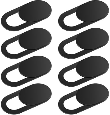 GEEHUA 8Pcs Camera Cover Slide, Phone Camera Webcam Cover, Ultra-Thin Computer Cover Slide Blocker Sliders Sticker Privacy Protector Fit for Laptop Desktop PC Tablet Accessories