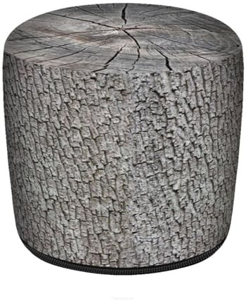 Bertoni Hocker Sitzhocker Pouf für Balkon & Garten Puff Codura Wetterfest 40 x 40 cm Garten Sitzsack Outdoor & Indoor Runder Sitzpouf mit abnehmbarem Bezug Waschbar Erle