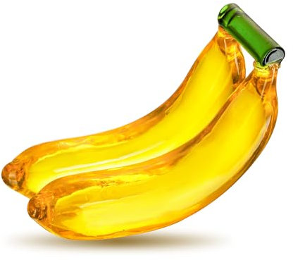 ZEERSHEE Figura di banana di cristallo soffiato a mano in vetro banana ornamenti cristallo frutta arte collezione simulato frutta decorazione adatto per cucina soggiorno studio