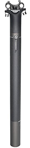 DONGLING SattelstüTze MTB Bike Sattelstütze Carbon 3k Matte/glänzend Fahrrad Sattelstütze 27.2/30.8/31.6 x350 / 400 Rennradsitz Post Fahrradzubehör SattelstüTze Gefedert(30.8 400mm Matte)