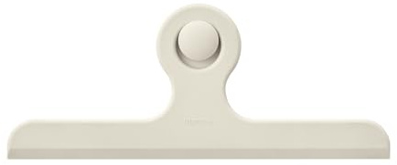 blomus Duschabzieher -KAPI- | Farbe Moonbeam | Duschwischer Beige | 11L x 27B cm | Fensterabzieher mit Wandhalterung aus Silikon