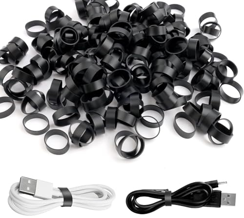 100PCS Small Black Rubber Band, 0.5 Inch Small Elastic Rubber-Bands & Mini Black Rubberbands for Wire Cord Cable Wrapping, Bundle Rubber Bands Tiny Size for Craft Rubber-Band