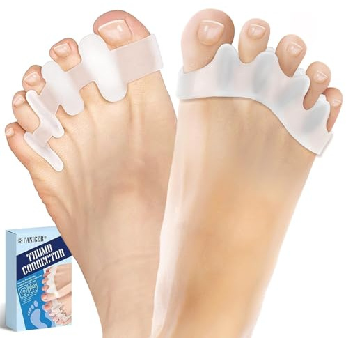 4 Pezzi Separatore Dita Piede, Divaricatore per Dita Storte in Silicone, Fascia Correttiva per separa artiglio del piede e alluce valgo, adatto per uomini e donne