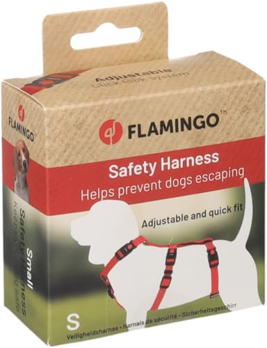 Flamingo Hund Sicherheitsgeschirr Zera Rot S 35-50cm 40-50cm 32-50cm 15mm