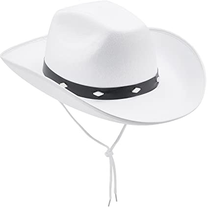 Pinker Cowboyhüte für Frauen Set – Flauschige Cowgirl-Hüte mit Bandana und Herz-Sonnenbrillen Hochzeit, Junggesellinnenabschied,Kostümzubehöraskeraden Partys,Cowboyhut Weiß,Lebhaft und dynamisch