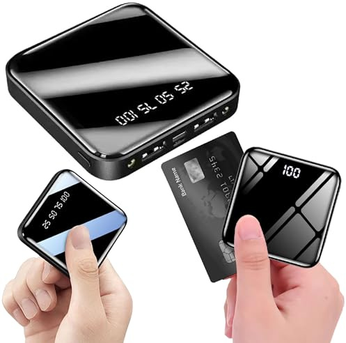 Batería Externa 10000mAh Carga Rápida – Power Bank Portátil con Pantalla LED – Mini Cargador Portátil USB iPhone 15 14 13 12 Samsung Xiaomi Huawei – Powerbank Compacta Alta Capacidad para Smartphone