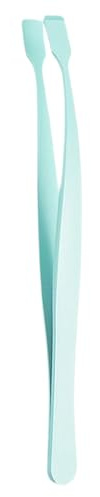 Wimpern Pinzette - 11.9x1.1cm Edelstahl Tool,Präzisionswerkzeug mit Anti-Rutsch-Griff und Wimpernkamm für Lashes, Applikator Einzelwimpern, Clusters o Augenlid-Tapes | Beauty, Studio, Make-up