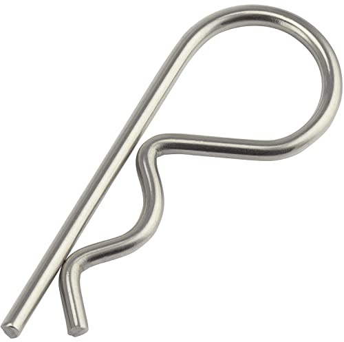 OPIOL QUALITY® Federstecker einfach 2x48mm aus Edelstahl A2 V2A (10 Stück) Federsplinte Splint Federsplint Stecksplint Federvorstecker Sicherungsklammer Clip Sicherungssplint